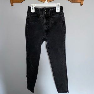 High Waisted Black American Eagle Jeans